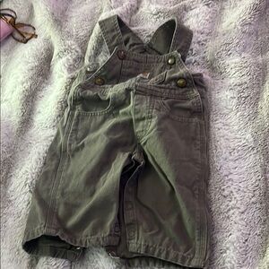 Kids Olive Green Overalls